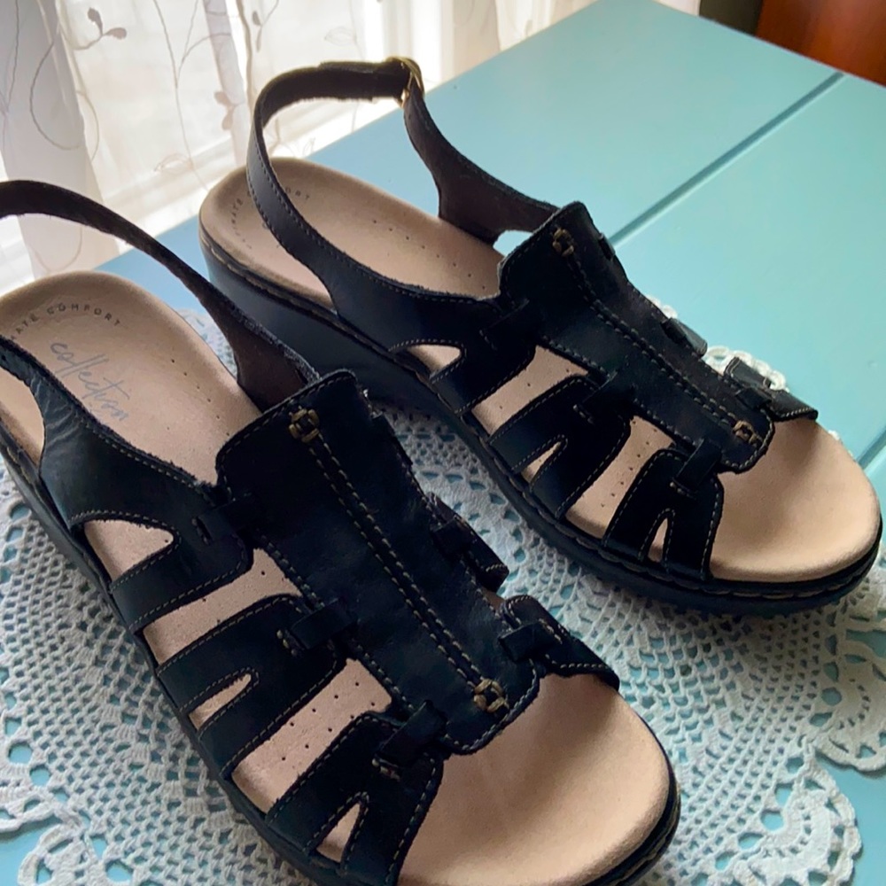 Clark’s Black Sandal Size 10